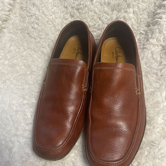 Cole Haan NikeAir Mens Brown Leather Slip On Casual Business Loafer SZ10M